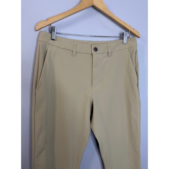 Lululemon ABC Pants Mens Slim Fit Warpstreme Stretch Beige Khaki Sz 32 - Picture 12 of 13